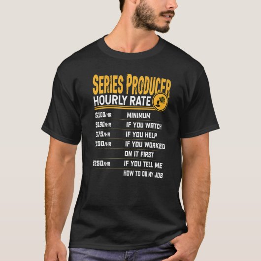 シリーズプロデューサーの時給 Tシャツ (正面)