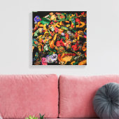 シリーズマイクロマンティック小型マイクロオブジェクトC キャンバスプリント (インサイチュ (リビング))