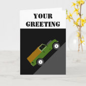 シリーズランドローバーのクラシックな挨拶を個人化して下さい カード (黄色い花)