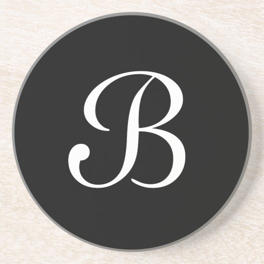 シリーズ無地のシリーズ – 白黒コースター コースター (正面)