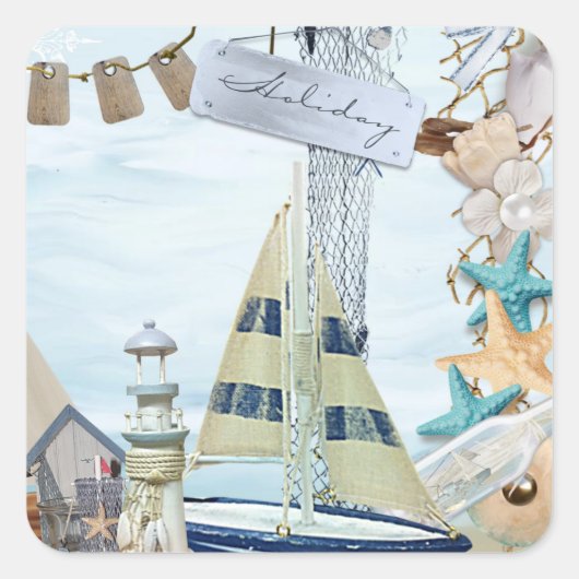 シリーズ航海のデザイン4 スクエアシール (正面)