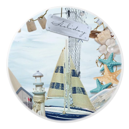 シリーズ航海のデザイン4 セラミックノブ (正面)