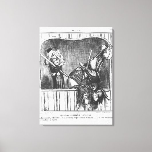 シリーズ'Actualites'，新しいナポリ人 キャンバスプリント (正面)