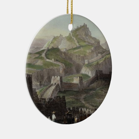 「シリーズoの中国からの万里の長城、 セラミックオーナメント (右)