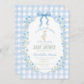 シリーリトルグースベイビーシャワー 招待状 (正面/裏面)