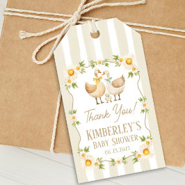 シリーリトルゴースイエローデイジー ベビーシャワー ギフトタグ