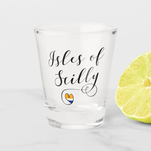 シリー国旗のハート ショットグラス (正面)