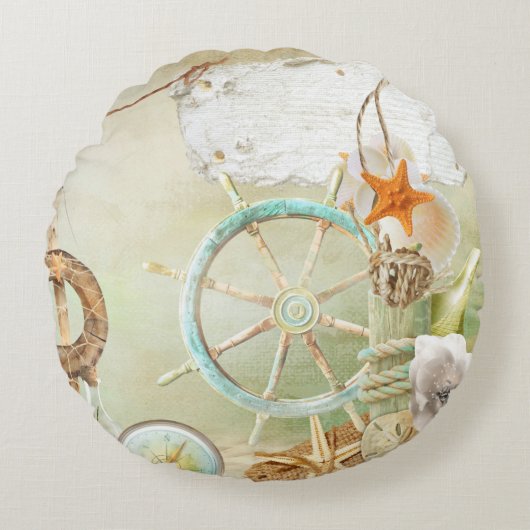 シリー航海のズデザイン2 ラウンドクッション (正面)