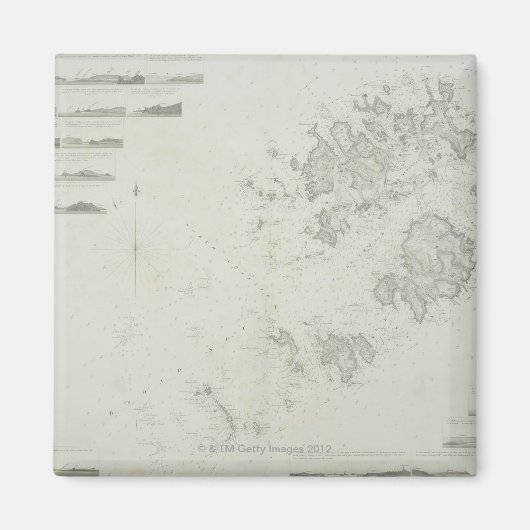 シリー諸島のイギリス地図 マグネット (正面)