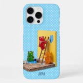 シリー・グミベアペイント カスタムネーム iPhoneケース (裏面)