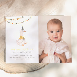 シリー・グースの写真 1歳の誕生日パーティー 箔招待状