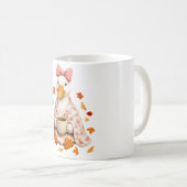 シリー・グースの秋のコーヒーと桜のブランケット コーヒーマグカップ (正面右)