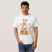 シリー・グースの秋のコーヒーと桜のブランケット Tシャツ (正面フル)