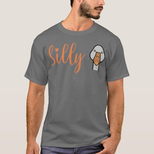 シリー・グースの頭の面白い動物の変わった鳥 ボーイ Tシャツ (正面)