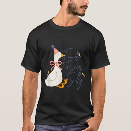 シリー・グースの4歳の誕生日おめでとう! Tシャツ (正面)