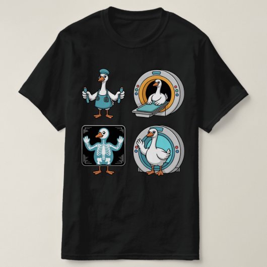シリー・グース放射線技師、面白いX線技師 Tシャツ (デザイン正面)