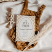 シリー・グース・ギンガム ツイン ベビーシャワー 招待状