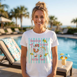 シリー・グース・ハロー・プールパーティ・ストライプTシャツ Tシャツ