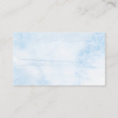 シリー・グース ブルー 水彩 ベビーシャワー ブック エンクロージャーカード (裏面)