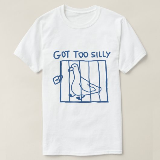 シリー・グース・ミーム 楽しい動物の駄洒落 Tシャツ (デザイン正面)