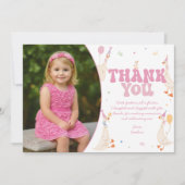 シリー・グース 誕生日感謝カード 女の子 ピンク サンキューカード (正面)