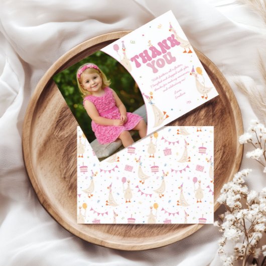 シリー・グース 誕生日感謝カード 女の子 ピンク サンキューカード