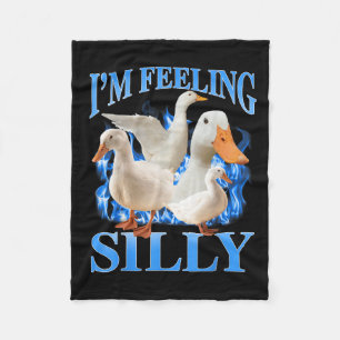 シルい気持ち Funny Goose Meme ブートレグ ヴィンテージ フリースブランケット