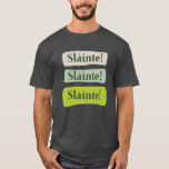 シルアイリッシュグッドヘルス聖パトリックの日グリーン Tシャツ<br><div class="desc">古いアイルランドのスタイルで健康への応援を言うアイルランドの健康セント・パトリックの日グリーングラフィックTシャツ</div>