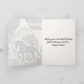 シルエかわいらしットホースとイースターエッグイースター カード (内部)