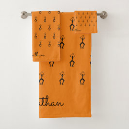 シルエッエレガントトリンガラダンサー バスタオルセット