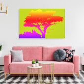 シルエッカラフルトファミリーラージツリー1950s キャンバスプリント (インサイチュ (リビング))