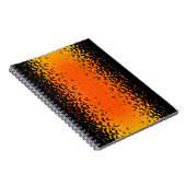 シルエットこうもりヴァンパイアドラキュラハロウィンパターン ノートブック (右側)