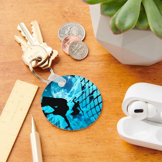 シルエットされたダンサーのキーチェーン キーホルダー