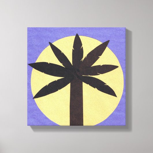 シルエットされたパレットのキャンバス キャンバスプリント (正面)