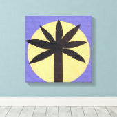 シルエットされたパレットのキャンバス キャンバスプリント (インサイチュ (ウッドフロア))