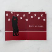 シルエットでロマンチックな愛を持つカップルと結婚 シーズンカード (内部)