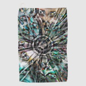 シルエットとグラフィックアートをピンチと混ぜトリップ（幻覚体験）のような合わせる ゴルフタオル (正面)