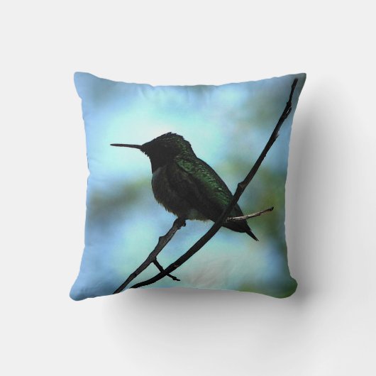 シルエットにハミングバード クッション (裏面)