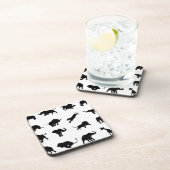 シルエットのアフリカのサファリ動物 コースター (右側)