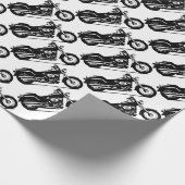 シルエットのオートバイ ラッピングペーパー (角)