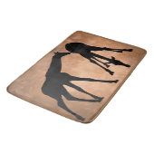 シルエットのキリン バスマット (アングル)