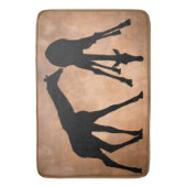 シルエットのキリン バスマット (正面縦)