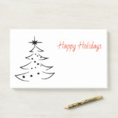 シルエットのクリスマスツリーの幸せな休日 ポストイット (デスク)