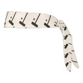 シルエットのクロケボールとマレットパターン(の模様が)ある タイヘッドバンド (回転90)