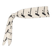 シルエットのクロケボールとマレットパターン（の模様が）ある タイヘッドバンド (回転270)