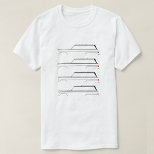 シルエットのジープのWagoneerの大型の歴史 Tシャツ