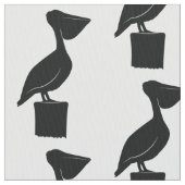 シルエットのポストのペリカン ファブリック (クローズアップ)