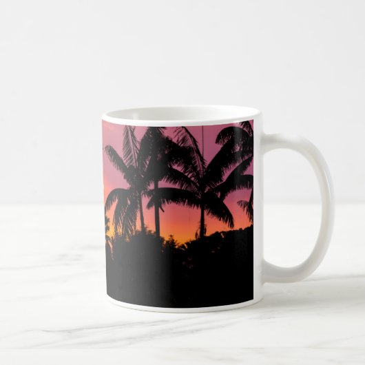 シルエットのヤシの木 ハワイ コーヒーマグカップ (右)