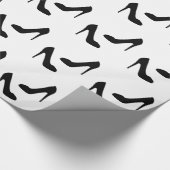 シルエットのレディースハイヒールの靴 ラッピングペーパー (角)