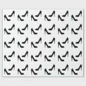 シルエットのレディースハイヒールの靴 ラッピングペーパー (フラット)